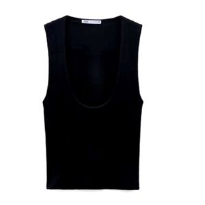 Zara low cut crop tank NWT